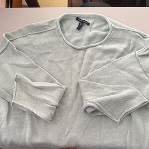 Eileen Fisher - women's sweater, sea green. 55% organic cotton. Size small (p)